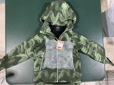 Reima Kids Soft shell Jacket Aitoo Green Graphic, Size 8Y