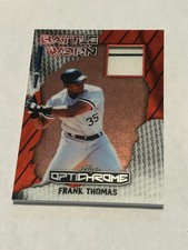 2025  LEAF OPTICHROME BATTLE WORN FRANK THOMAS WHITE SOX  RELIC CARD   # 2/2