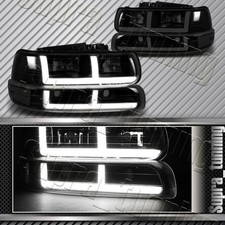 G2 Led Bar Blacksmoke Headlightbumper Light For 2000-2006 Chevy Suburban Tahoe
