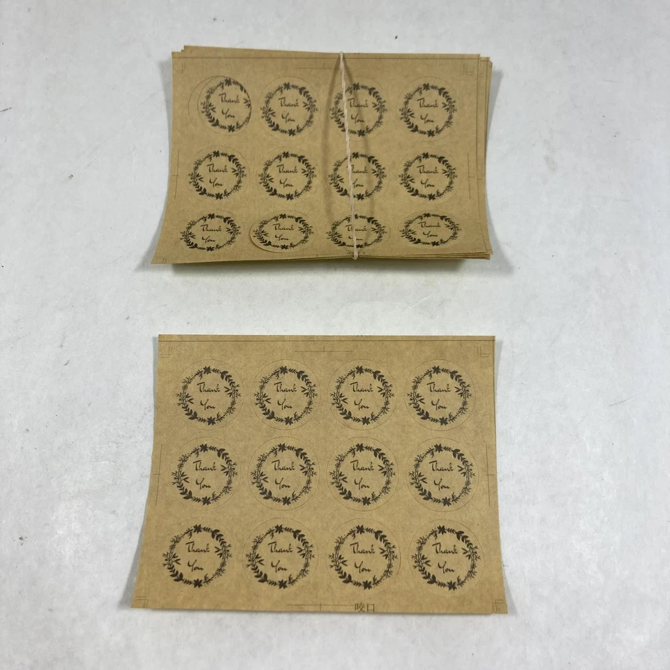 74 tarjetas de agradecimiento marrones con sobres y sellos 4x6 pulgadas - usadas Foto 3 de 4