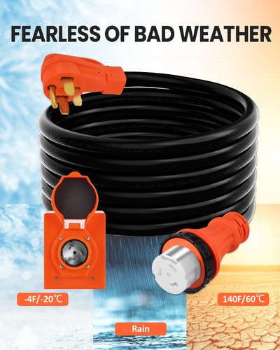 50 Amp Generator Cord, 25FT RV Extension Cord with Twist Lock for RV Camper - Picture 9 of 17