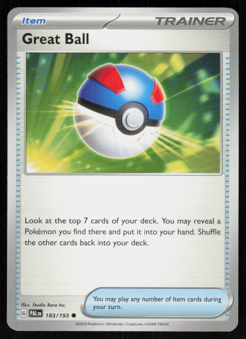 Great Ball 183/193 Common Paldea Evolved Pokemon NM