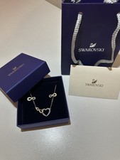 Swarovski Infinity Heart Set with Rose Gold Plating Necklace and Earrings