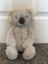 Jellycat Medium Bashful Koala Light Grey Koala Beanie Plush toy Retired Rare 12”