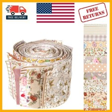 Diverse 42-Pc Cotton Floral Jelly Roll - Ideal for Quilting Sewing Projects