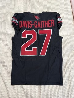 Akeem Davis Gaither Game Worn 2025 Arizona Cardinals Black Jersey COA Vs Titans