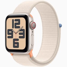 Image of Apple Watch SE 2nd Gen (44mm) Starlight Aluminium Case + Starlight Sport Loop