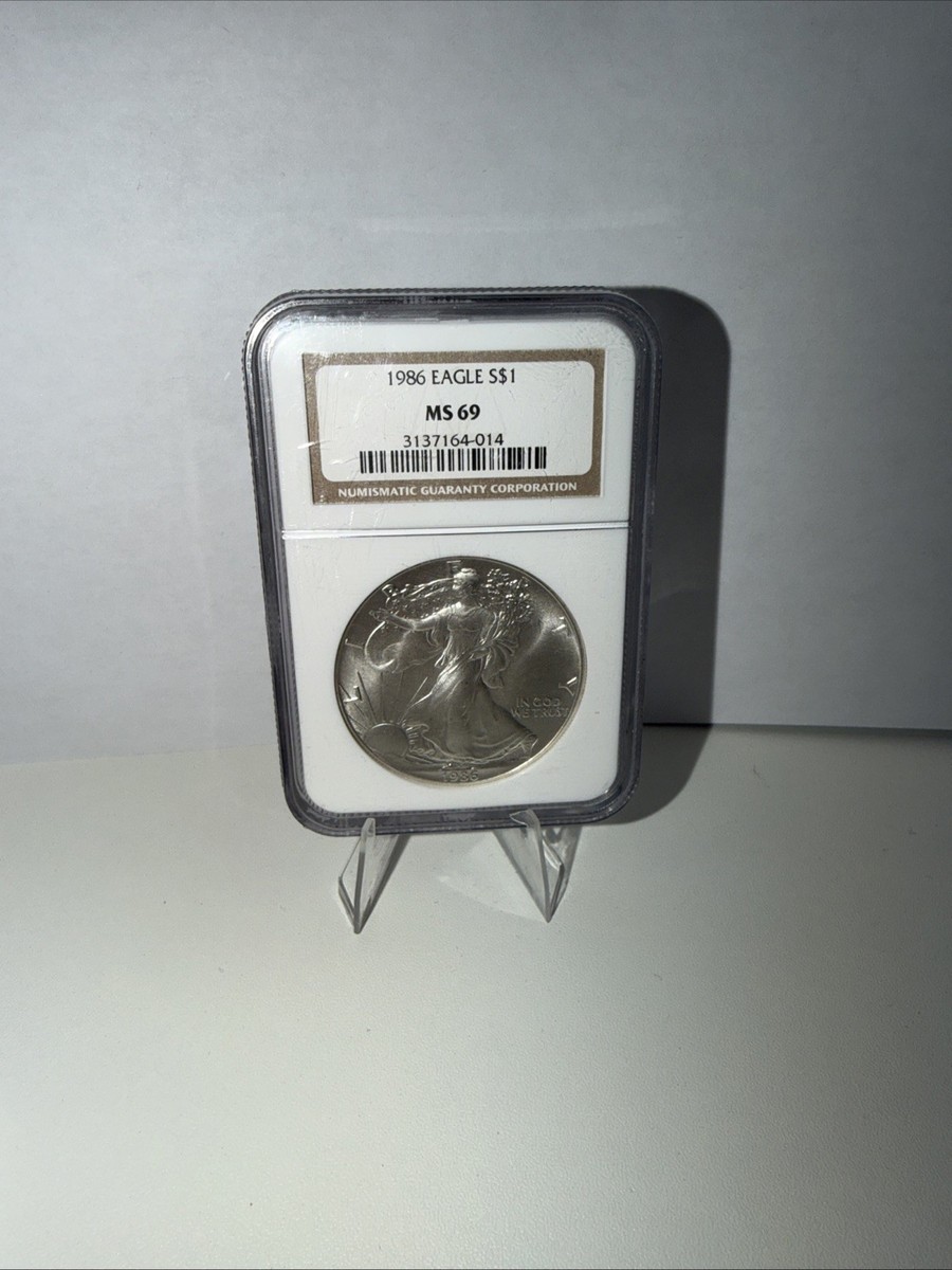 1986 American Silver Eagle NGC MS69 Key Date First Year ASE 1oz
