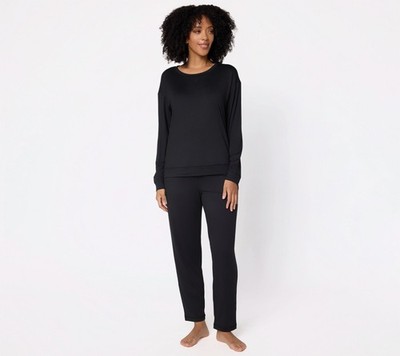Anybody Petite Lush Jersey Long Sleeve Top and Ankle Pants Black L New