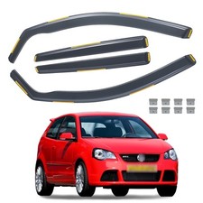 For VW Polo MK4 2002-2009 5 Door Hatchback 9N/9N3 Wind Deflectors 4pc Tinted