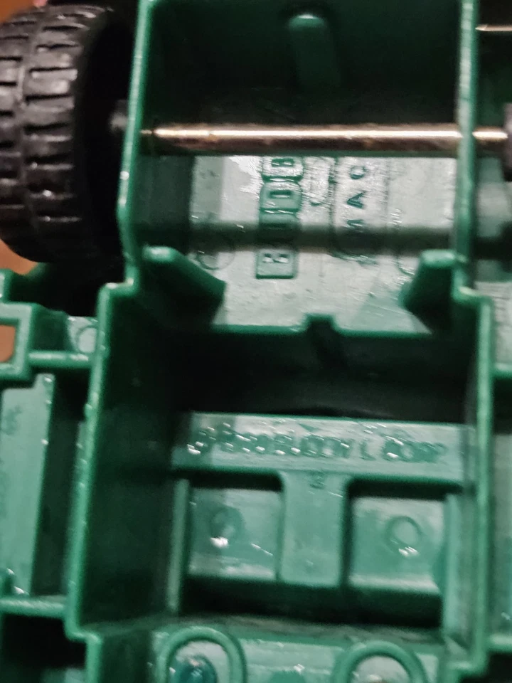 Vintage 1980 Buddy L Verde Semi Caminhão Trator Reboque Construção Flatbed - Imagem 3 de 4