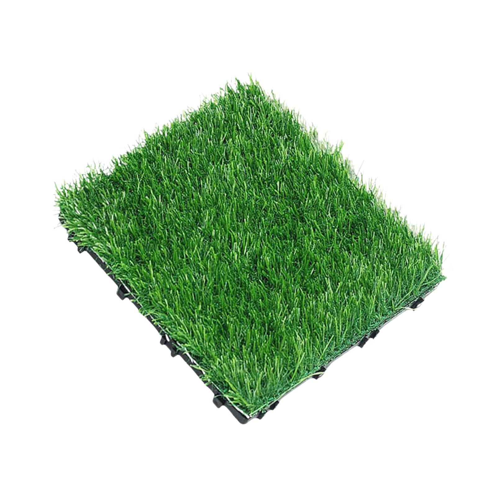 Artificial Grass Turf Tile 12\" x 12\" Grass Mat Multipurpose Interlocking for