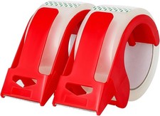 2 Pack 1.88x55Y Clear Heavy Duty Packing Tape with Dispenser