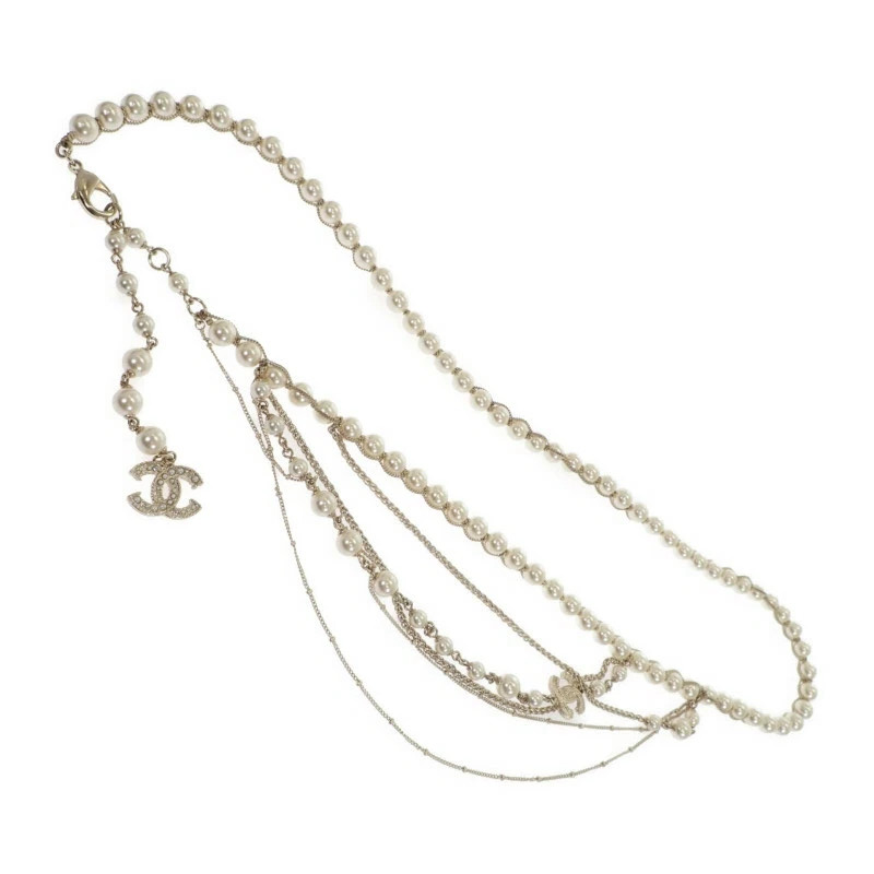 CHANEL Coco Mark Chain Belt GP Rhinestones A19C Auth | eBay