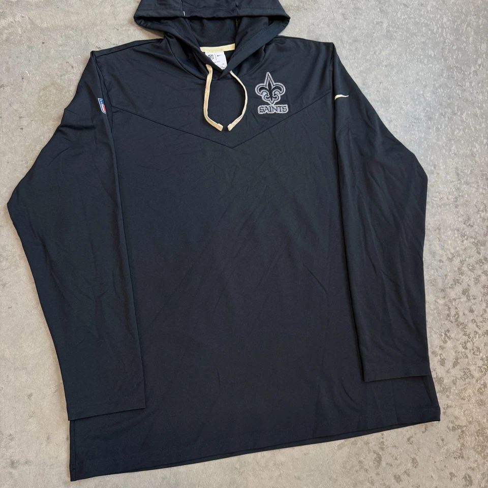 Nike Dri-Fit New Orleans Saints Sideline Hoodie Performance Pullover Shirt XL - Image 3 of 4