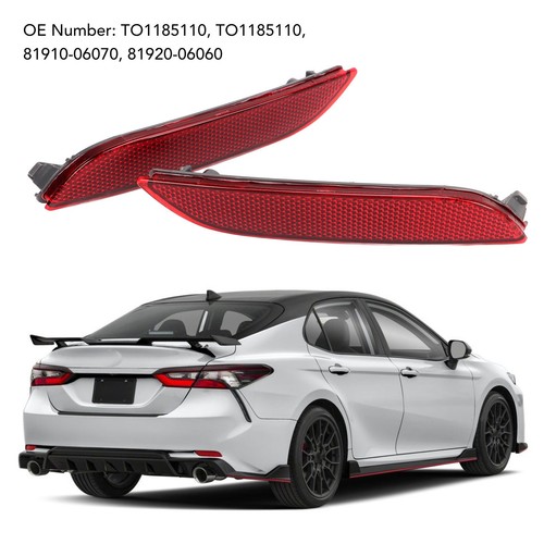 2Pcs Rear Bumper Reflector Left Right TO1185110 Red Tail Bumper Reflector Fi DTS - Picture 7 of 22
