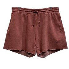 Aritzia TNA Cozy Fleece Boyfriend Shorts Mauve Pink Rare Color Large L
