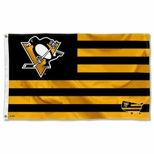 Pittsburgh Penguins Patriotic Americana Logo Flag