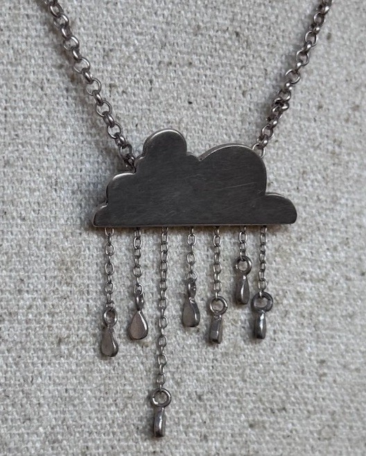 925 Sterling Silver Cloud Shape Pendant Charming … - image 5