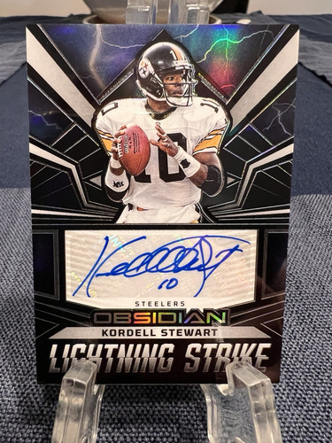 Obsidian Kordell Stewart Auto Prizm 2023/199 SP Lightning Strike Panini - Imagen 1 de 2