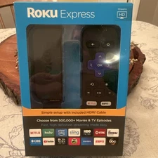 Roku Express 1080p HD Streaming Media Player W/Remote & HDMI Cable Simple Setup