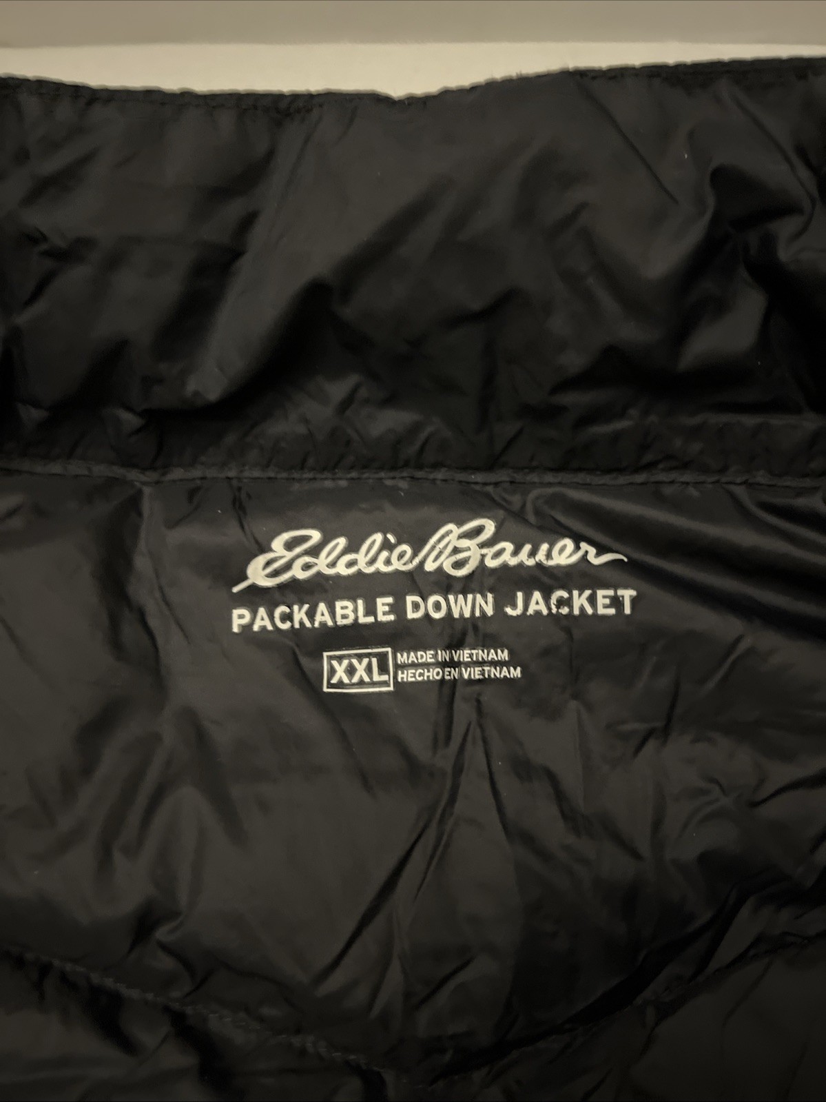 Eddie Bauer Puffer Packable Down Jacket Black Sol… - image 5