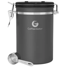 Coffee Canister, 22oz Airtight Stainless Steel Kitchen Food Storage Container...