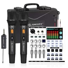 SNQISY SN-800 Podcast Mixer & Live Sound Card...