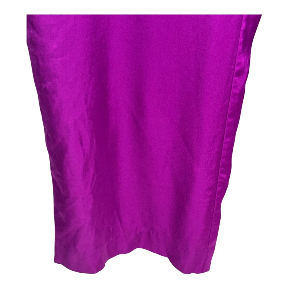 Mono Lauren Ralph Lauren Talla 18W Envolvente Frontal Pierna Ancha Púrpura Satén Fiesta Foto 3 de 4