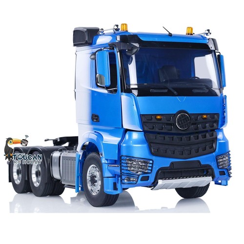 6x6 RC Tractor Truck 1/14 LESU Metal Chassis 2-speed Gearbox EL-007 Sound Light - Picture 2 of 12
