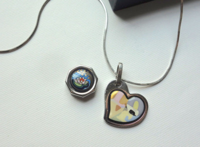 MICHAELA FREY WILLE FREYWILLE Necklace & 2 Pendants LOVE & Monet Waterlilies