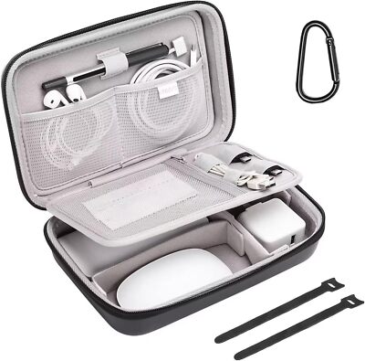 Electronic Organizer Travel Case for MacBook Power Adapter Magic Mouse & Pencil