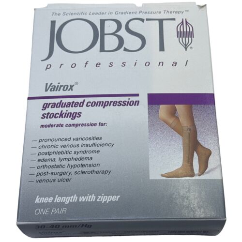 JOBST Vairox 30-40mmHg Open Toe Knee High Sock w/Zipper Size: Medium A Short - Picture 1 of 3