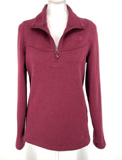 The North Face womens size S TKA Glacier Fleece 1/4 Zip Pullover Jacket Burgundy
