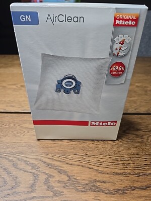 Miele Original AirClean Vacuum Cleaner Dust Bag Type GN 4 Bags 2 Filters New