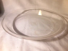 Vintage PYREX #210 Large Pie Plate 10.5" x 1 3/8" Clear Pie Dish w/Flat Rim, USA
