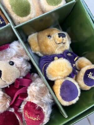 ぬいぐるみ Harrods 15 Miniature Christmas Bears RARE LIMITED EDITION SET OF 15 HARRODS SMALL CHRISTMAS BEARS 1986
