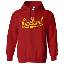 Oakland Script HOODIE | Hometown Baseball Sports Team Jersey Hooded Sweatshirt