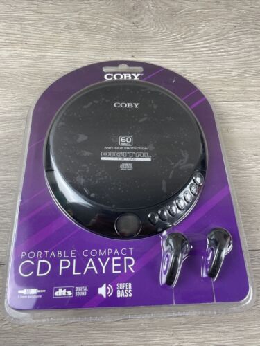 Lecteur compact portable Coby CD-191-BLK avec protection anti-dérapage - Photo 1/4
