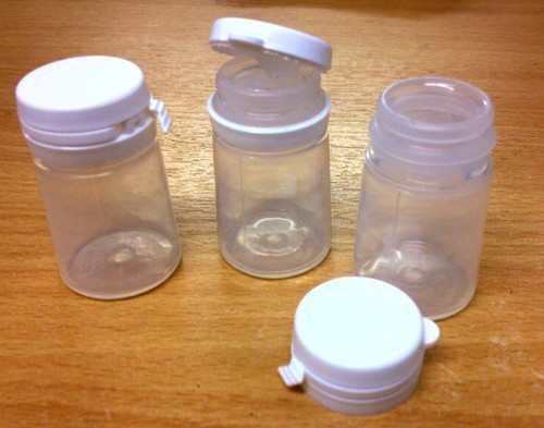 20 x 20ml Empty Paint Pots (Ink/Glue/Glitter Bottles) flip top - craft storage