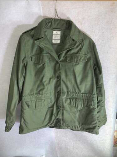 VINTAGE VIETNAM WAR US ARMY WOMAN'S OLIVE GREEN OD FIELD COAT OG 107 size 14R - Picture 1 of 6