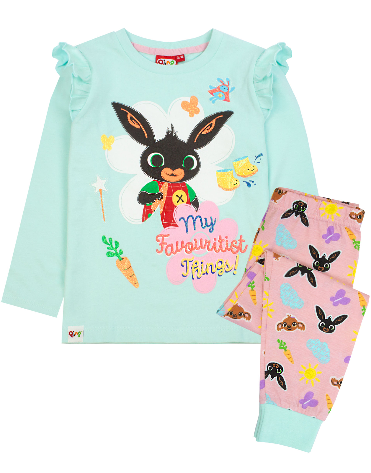 Пижамный комплект Bing Bunny Grünes для вечеринок и вечеринок для девочек
