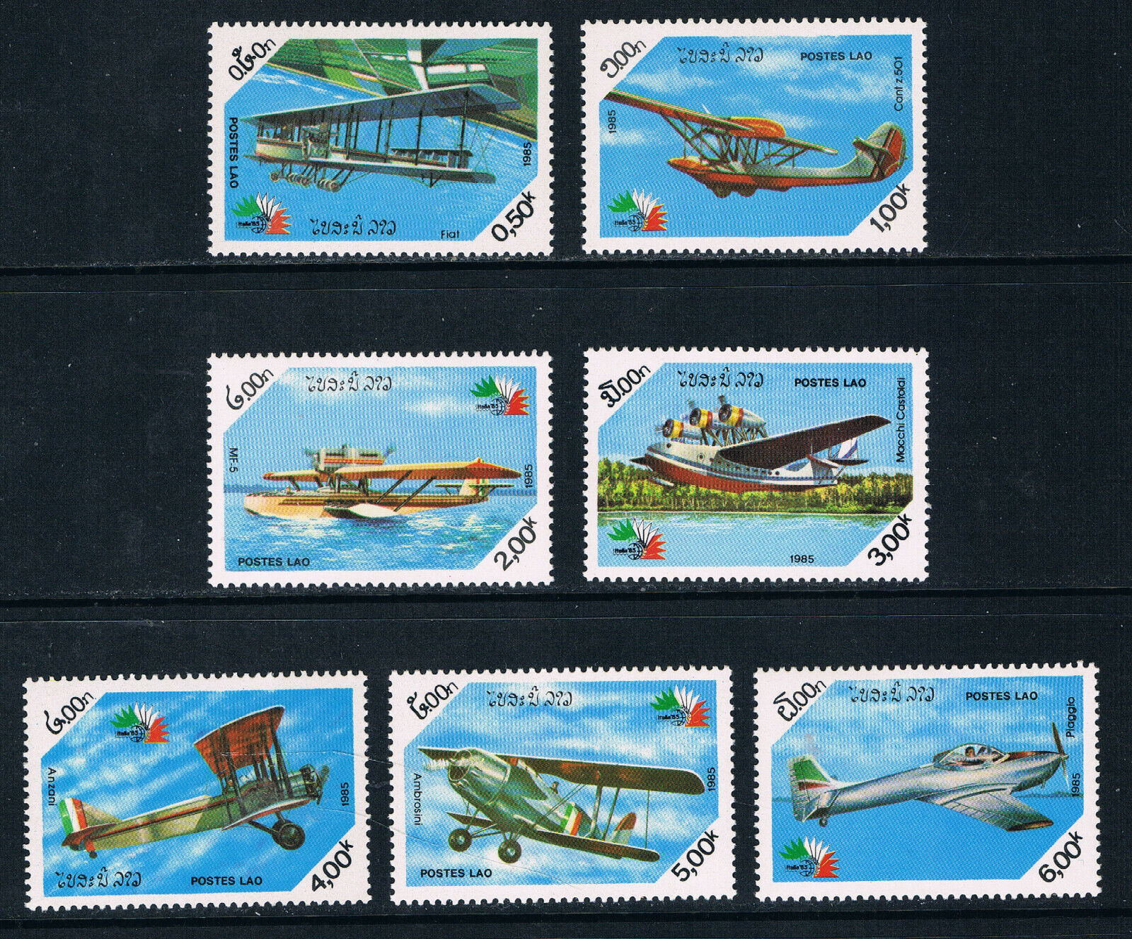 Laos 1985 Aeroplanes, 
