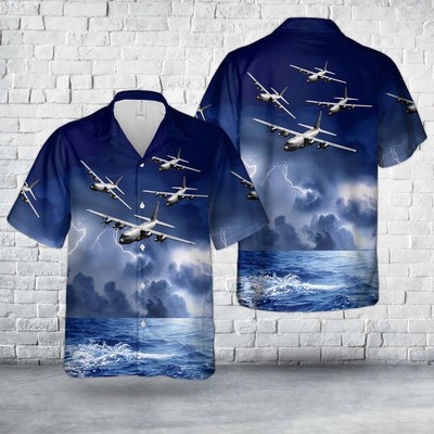 Air Force Aloha Shirt US Air Force 53rd Weather Reconnaissance Squadron Hurrican