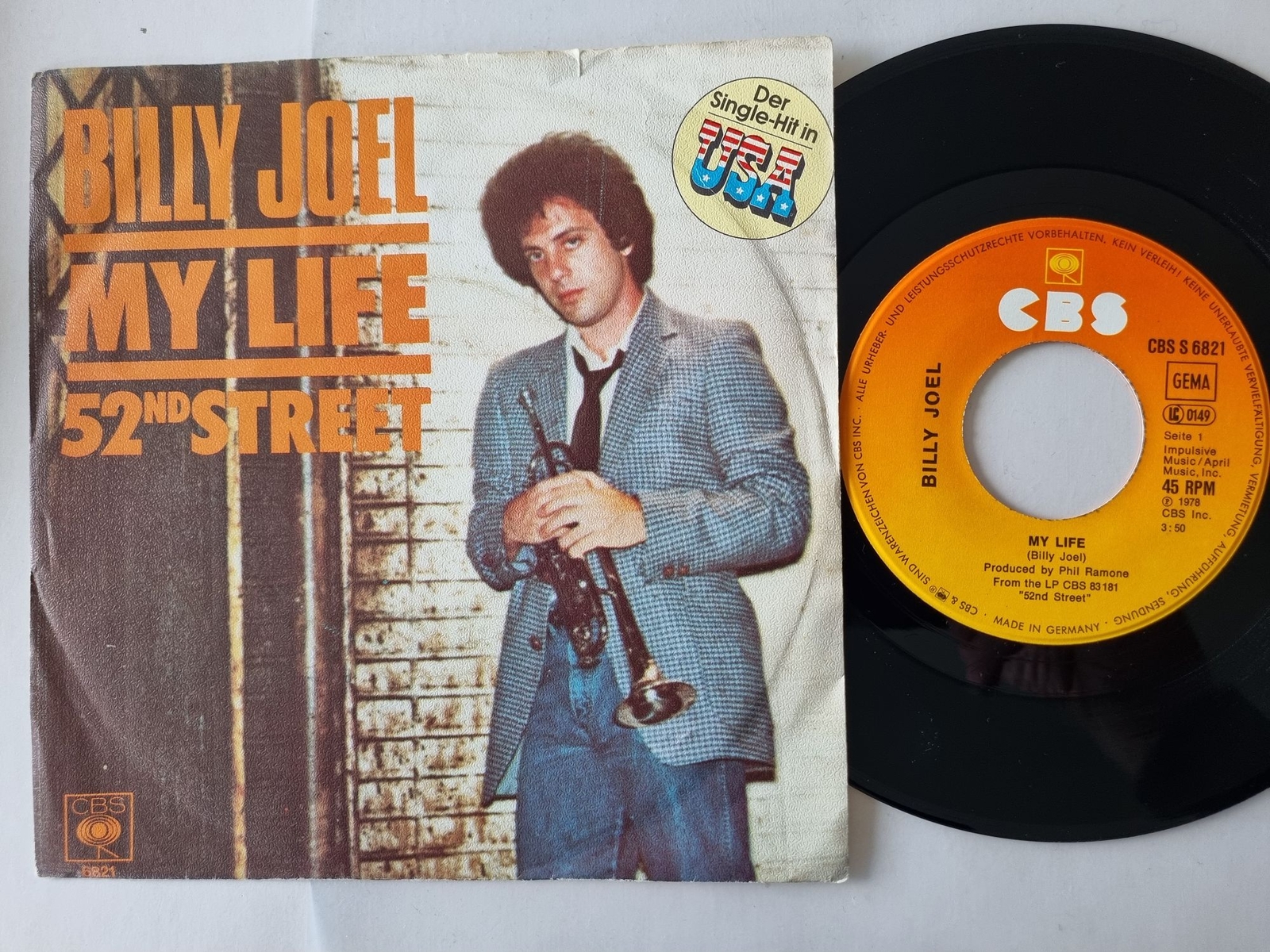 Billy Joel - My Life 7'' Vinyl Germany