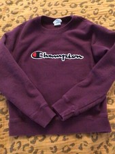 Vintage 90  s Champion Reverse Weave Purple Sweatshirt Embroidered Small XS HTF