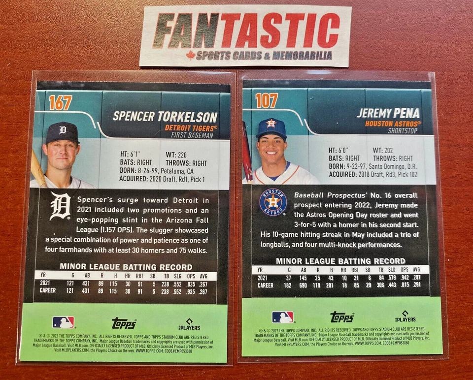 2022 Topps Stadium Club RED FOIL Parallel Card YOU PICK  - RC, Legends, HOFers - Image 2 of 2