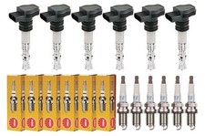 6x ESEN SKV Zündspule +6x NGK Zündkerze passend für BMW 5er E60 523i E61 530xi