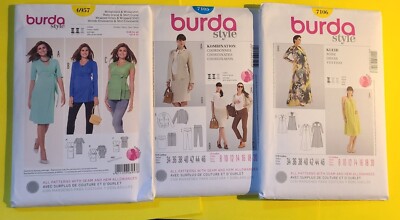 Burda Maternity Patterns future mama Size 8-20 dress skirt pants  7105 7106