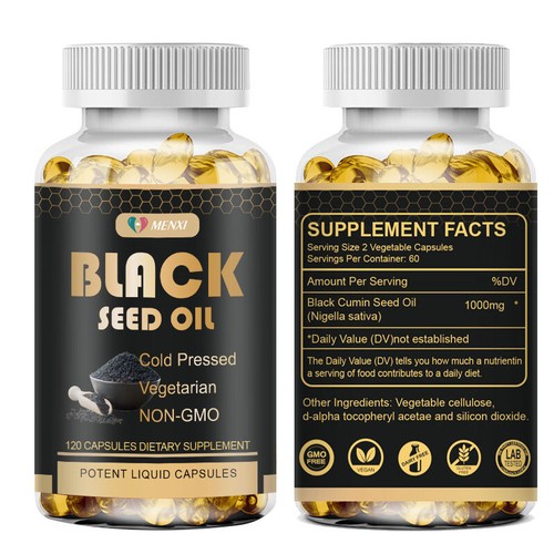 100% Pure Organic Premium Black Seed Oil Capsules 1000mg - Non-gmo & Gluten-Free - Picture 9 of 12